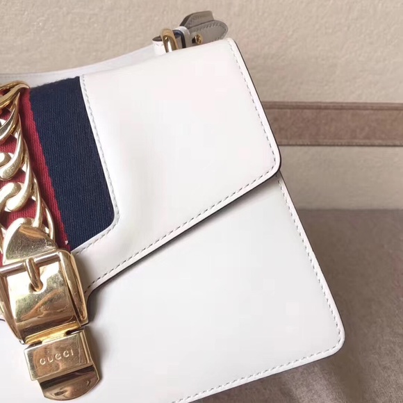 Sold-Gucci Sylvie white small - Picture 7 of 8